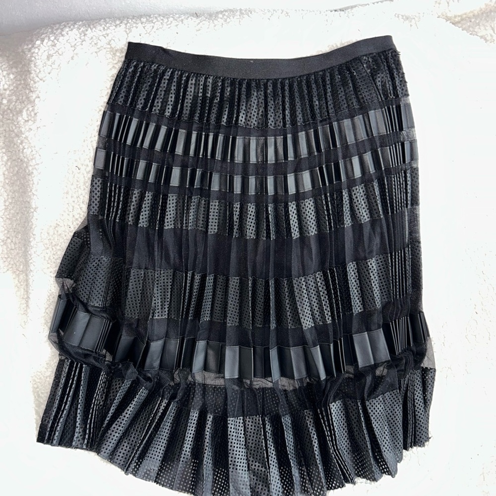 BCBG Elegant Black Pleated Skirt
